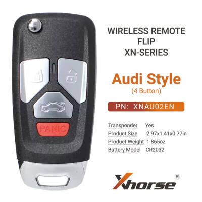 Xhorse XNAU02EN Audi-style 4-button wireless remote